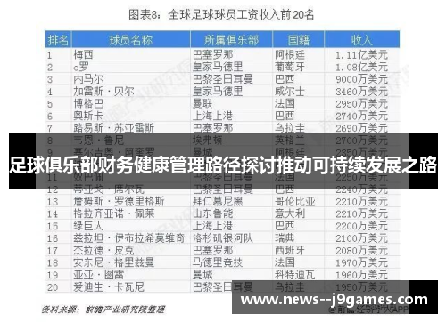 足球俱乐部财务健康管理路径探讨推动可持续发展之路